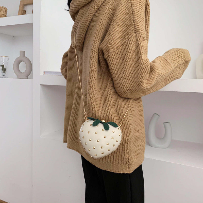 Wholesale PU Strawberry Messenger Bag